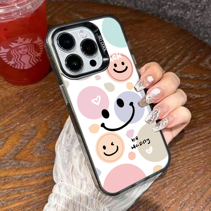 GOOD เคสแข็งคุณภาพ รูปแบบรอยยิ้มน่ารัก สำหรับ IPhone 17 13 12 7Plus 14 15 11 16 Pro Max 8Plus XR XS Max เคสไอโฟน11 เคสไ
