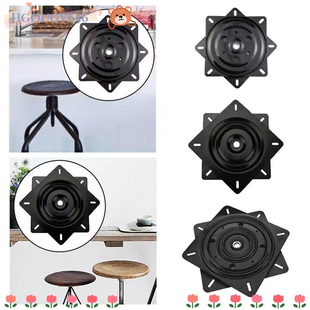 Hgougv656 เก้าอี้บาร์จานหมุน เหล็ก 360° หมุนโซฟาเก้าอี้แผ่นเสียง,สากลทนทานติดตั้งง่ายจานหมุนสําหรับเฟอร์นิเจอร์ผู้เอนกายเรือโต๊ะเก้าอี้ตาราง