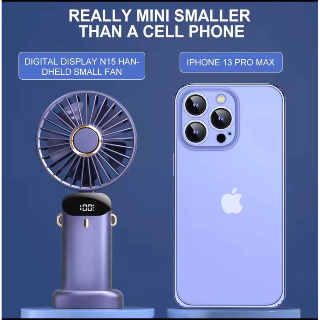 พัดลมพกพา 5 โหมด หน้าจอดิจิทัล แบตเตอรี่ 3000mAh thumbnail 8