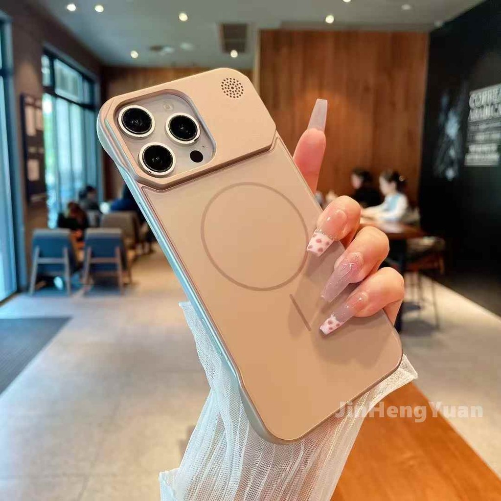 ไร้ขอบการกระจายความร้อนเปลือกน้ํามันหอมระเหย เอจี เคสแม่เหล็กฝ้าสําหรับ ไอโฟน 16 15 14 13 12 11 มือโปร สูงสุด เคสป้องกันพีซีฮาร์ดปกง่ายต่อการต