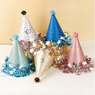 แวววันเกิดหมวกพรรคตกแต่งเด็กเค้กวันเกิดหมวกแหลมสาวสร้างสรรค์…