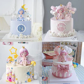 Angel ตุ๊กตาเค้กตกแต่ง Angel Princess ชุดตกแต่งเค้กเจ้าหญิง Anne ตุ๊กตา Cupcake ครีมเค้กเด็กวันเกิด Decor