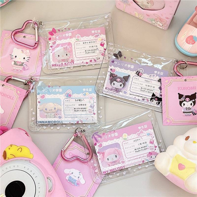 Sanrio กระเป๋า PVC โปร่งใส กระเป๋าการ์ด 3 นิ้ว Photocard Holder ID Card Holder