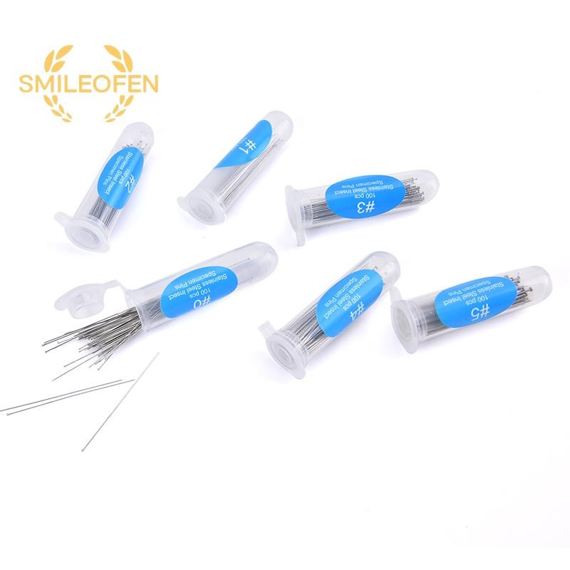 [Smileofen] 100 ชิ้นแมลง Pins ตัวอย่างเข็มสแตนเลสโรงเรียน Lab Etomology เข็มใหม่