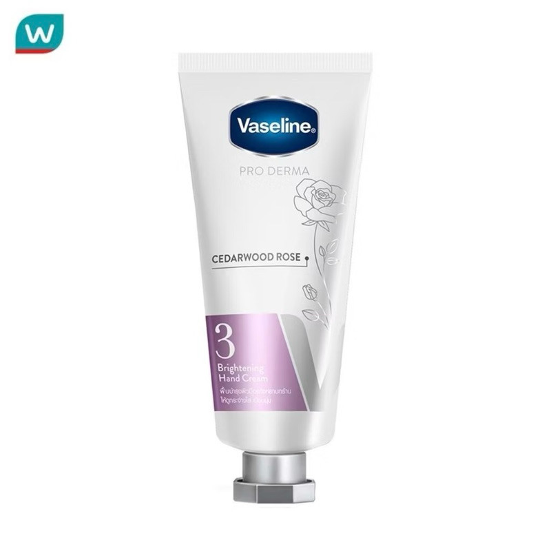 [สินค้าพร้อมส่ง] Vaseline วาสลีน โปร เดอร์มา แฮนด์ ครีม ซีดาร์วูด โรส ไบร์ทเทนนิ่ง3 37 มล.