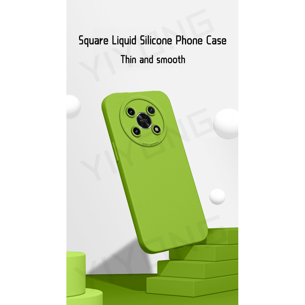 สําหรับ HonorX9c กรณี YIYONG Square ซิลิโคนเหลวสําหรับ Huawei Honor X9c สมาร์ท X9d HonorX9d 5G Global เคสโทรศัพท์ - รูปที่ 7