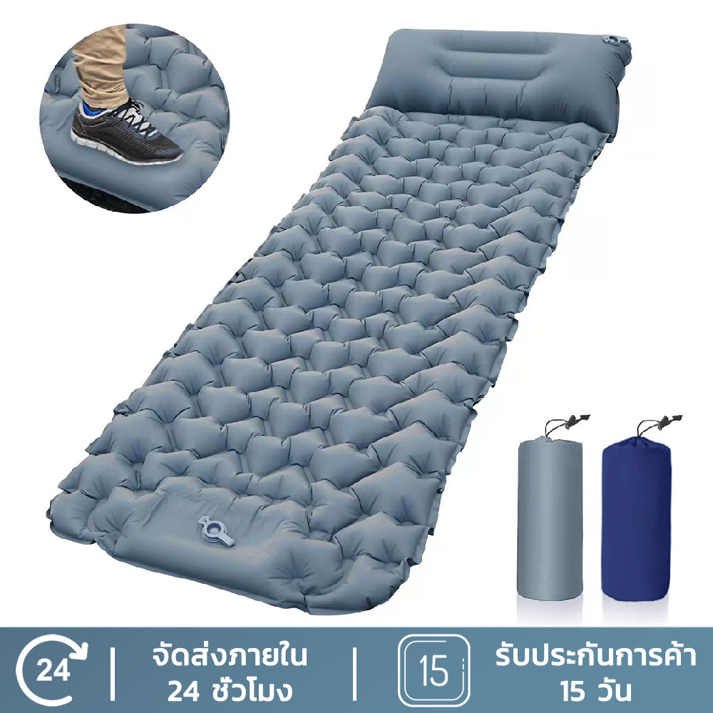 KAISER Sport Camping แผ่นรองนอน สำหรับตั้งแคมป์ เสื่อนอนพองเอง เบามาก พร้อมปั๊มเท้า อัตราเงินเฟ้ออย่างรวดเร็ว