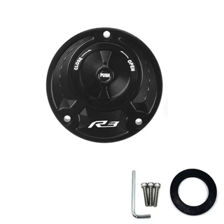สําหรับ Yamaha YZF R1M R1 R3 R15V3 R15M R15 V4 Keyless รถจักรยานยนต์การใช้แก๊สถังฝาครอบอลูมิเนียมอุปกรณ์เสริม