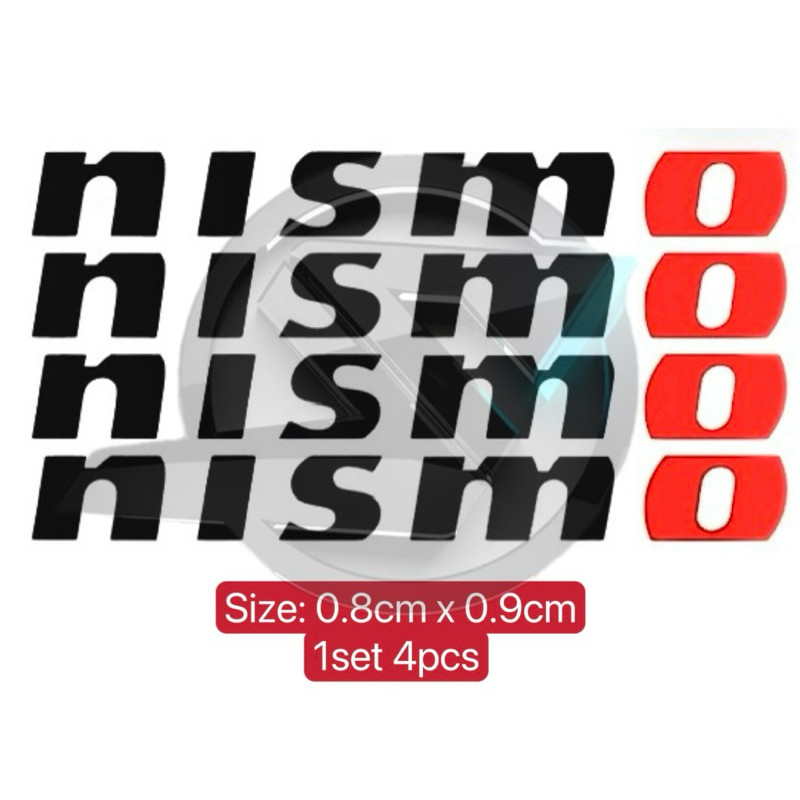 (Ready Stock)S1421# 4pcs Nismo Rim Car Sticker for Nissan