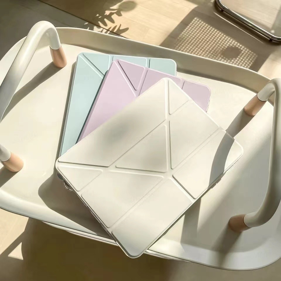 Y-fold shell เคสใสซัมซุงสำหรับSamsung Tab A9 S9 A9plus/S9 FE  PLUS/S9 plus FEวัสดุอะคริลิเคสมีช่องใส่ปากกา พับได้หลายมุม