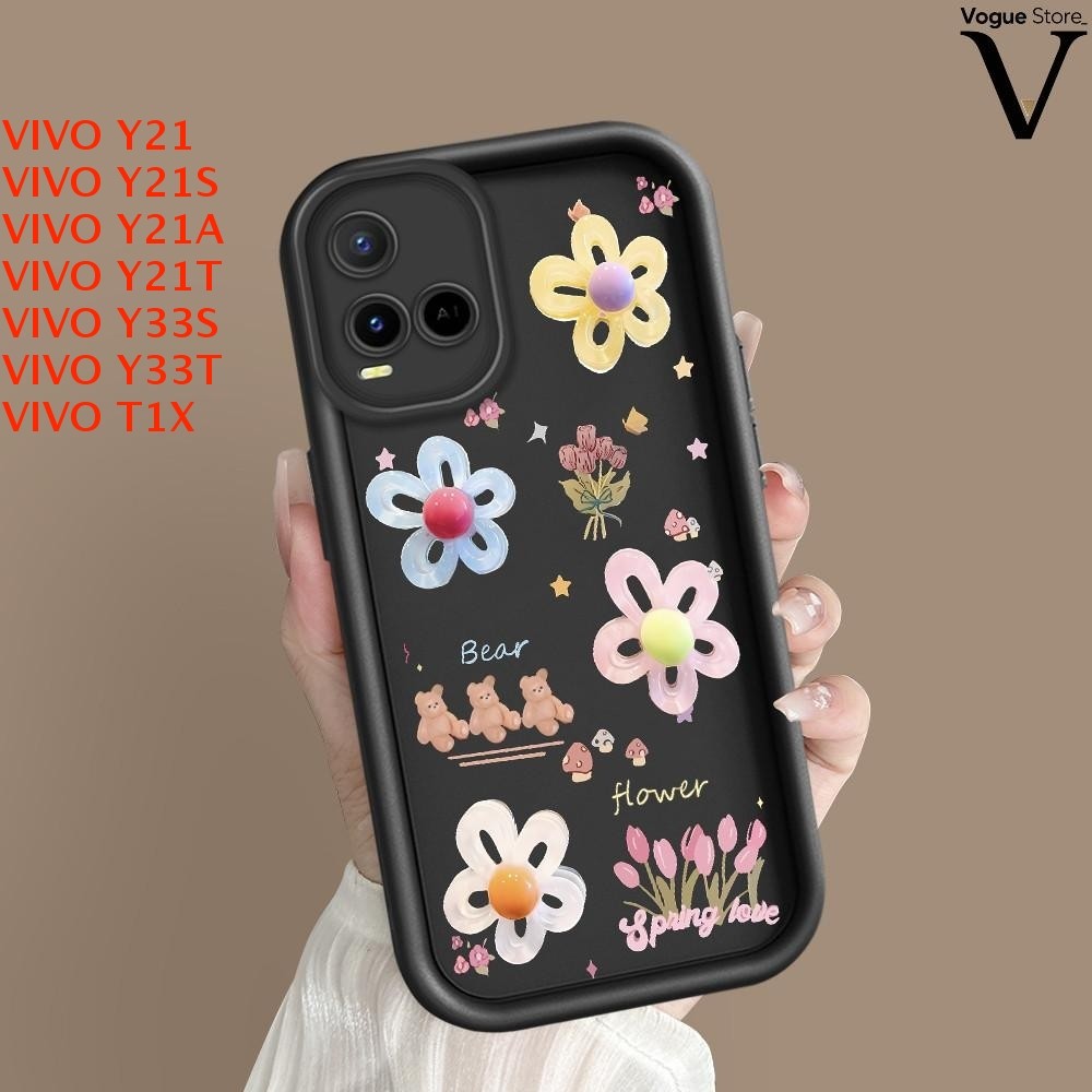 VIVO Y21 Y21S Y33S Y21A Y21T Y33T T1X เคส Flower เคสวีโว่ เคสโทรศัพท์ TY T20627