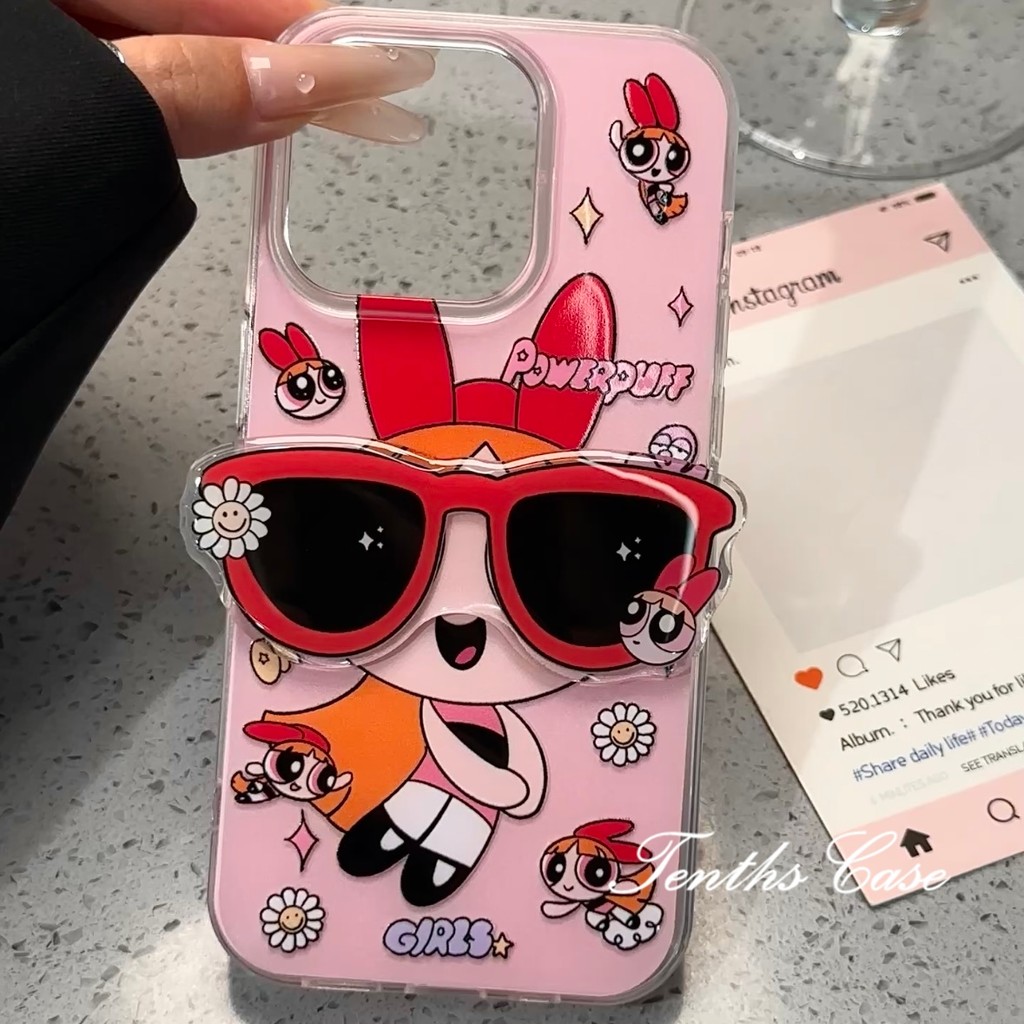 สําหรับRealme C75 C67 C65 C63 C55 C53 C51 C35 C33 C25Y C21Y C25 C20 C11 2020 8i 5 5s 5i 6iหมายเหตุ 50 Narzo 50A 50i Primeการ์ตูนแว่นตากันแดดฝาครอบโทรศัพท์นุ่มสาว - รูปที่ 2