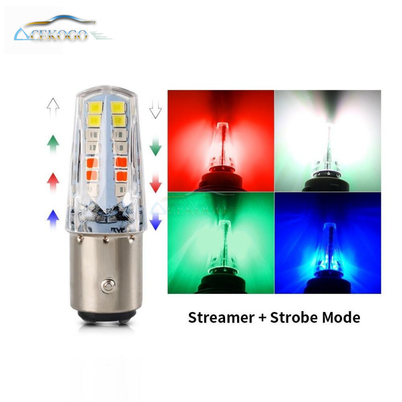 ACKOGO รถจักรยานยนต์กระพริบไฟเบรค 1157 2835 BY15D 42MD ไฟฟ้ารถกระพริบไฟเบรครถรถจักรยานยนต์ Led