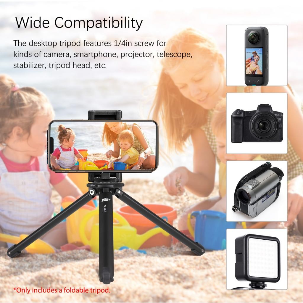 Buzhi Tripod Stand SL-01b Desktop Aluminum Alloy 2kg/4.4lbs ความจุโหลดด้วยสกรู 1/4in สำหรับ Stabiliz