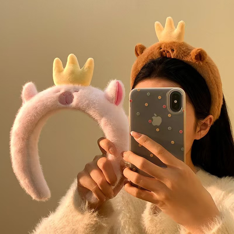 ที่คาดผมตุ๊กตา kapibara น่ารัก สำหรับ influencer girl furry