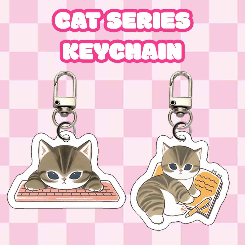 GUNDAN CUTE cat KEYCHAIN MOFUSAND cat