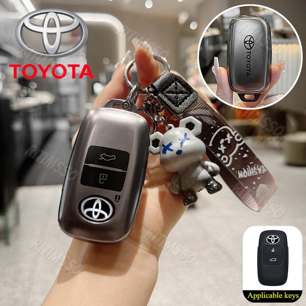 TPU ฝาครอบกุญแจรถสําหรับ Toyota Avanza Veloz Raize 2022 - 2025 Wigo 2023 - 2025 Yaris Cross อุปกรณ์ตกแต่งรถยนต์