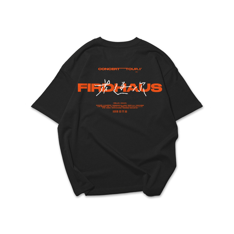 Firdhaus T-shirt Tour T-Shirt 道尔 Firdhaus Baju สําหรับพัดลมแขนสั้น HELLO AGAIN Tour Concert Emo Tshi