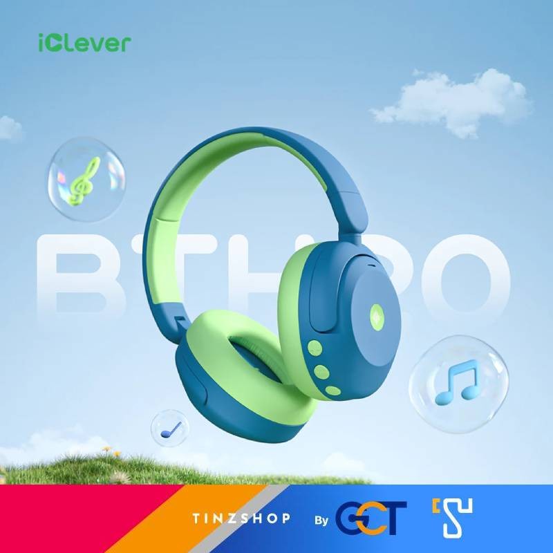 [Tinzshop]หูฟังเด็ก iClever BTH20 ANC Kids Headphone หูฟังตัดเสียงรบกวนปลอดภัยสำหรับเด็กๆ ประกันศูนย