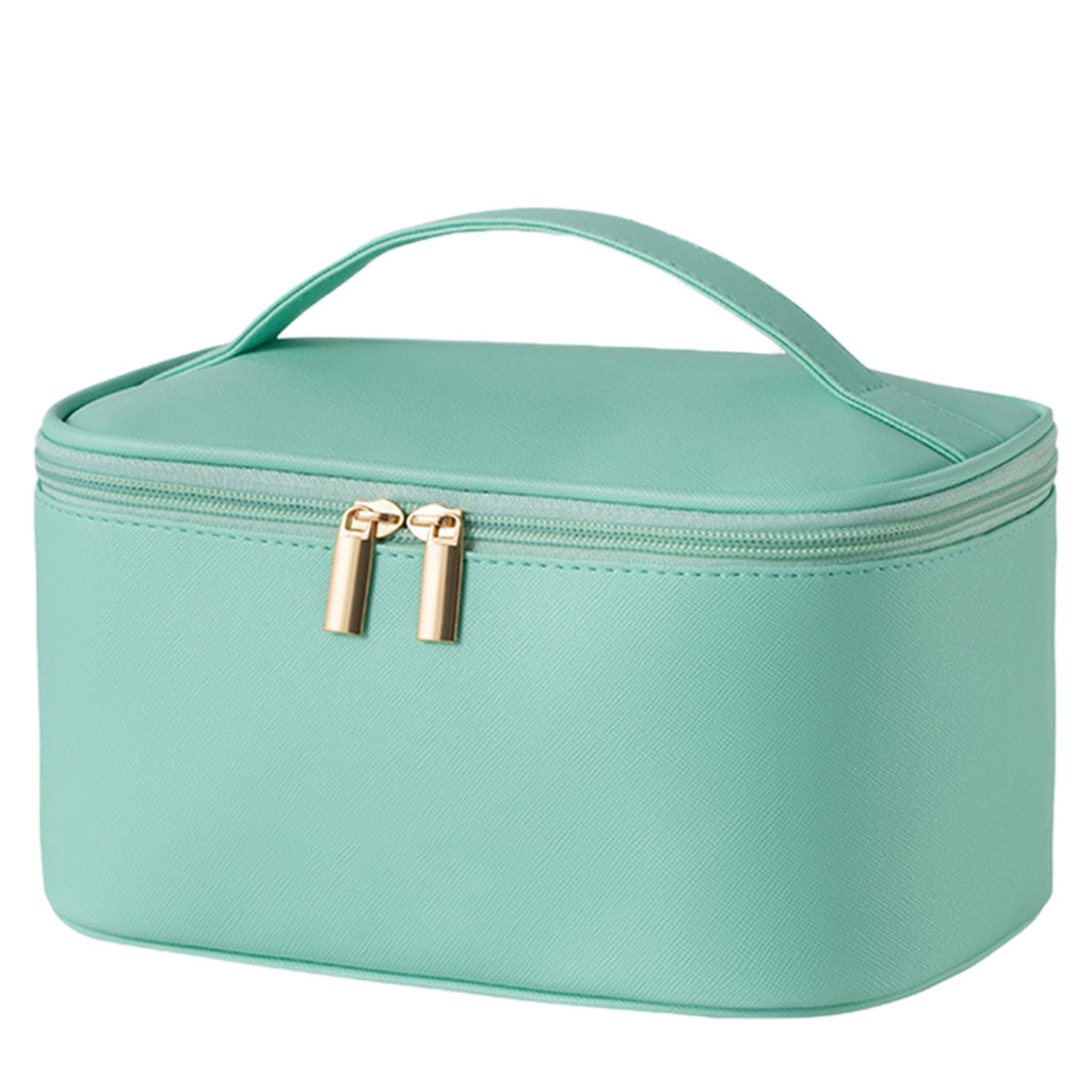 Travel Toiletry Bag Portable - กระเป๋าใส่เครื่องสําอางหนัง Faux กระเป๋าเก็บเครื่องสําอาง  กระเป๋าใส่อุปกรณ์อาบน้ำ กระเป๋าอาบน้ำพกพา พับได้ แขวนผนังได้ กระเป๋าใส่เครื่องอาบน้ำ wash bag