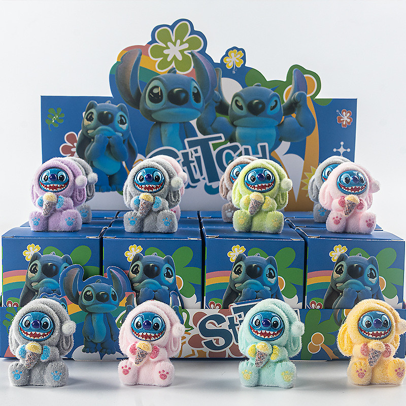 สุ่มกล่อง น้องเป็นขนกำมะหยี่น่ารักมาก เครื่องประดับ [แบบยกบ๊อก12จุ่ม] สติชจิ๋วขนกำมะหยี่ โมเดลสติช ตั้งโต๊ะ กล่องการ์ตูน ราคา ถูกที่สุด ดีลบีเคเค แกลเลอรีภาพที่ 3
