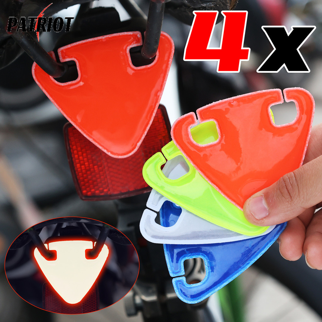 สติกเกอร์สะท้อนแสงจักรยาน TPU 4 สี สำหรับการขี่ในเวลากลางคืน ปลอดภัย มีให้เลือก 1/2/4 ชิ้น ใช้ได้กับMTBและจักรยานถนน