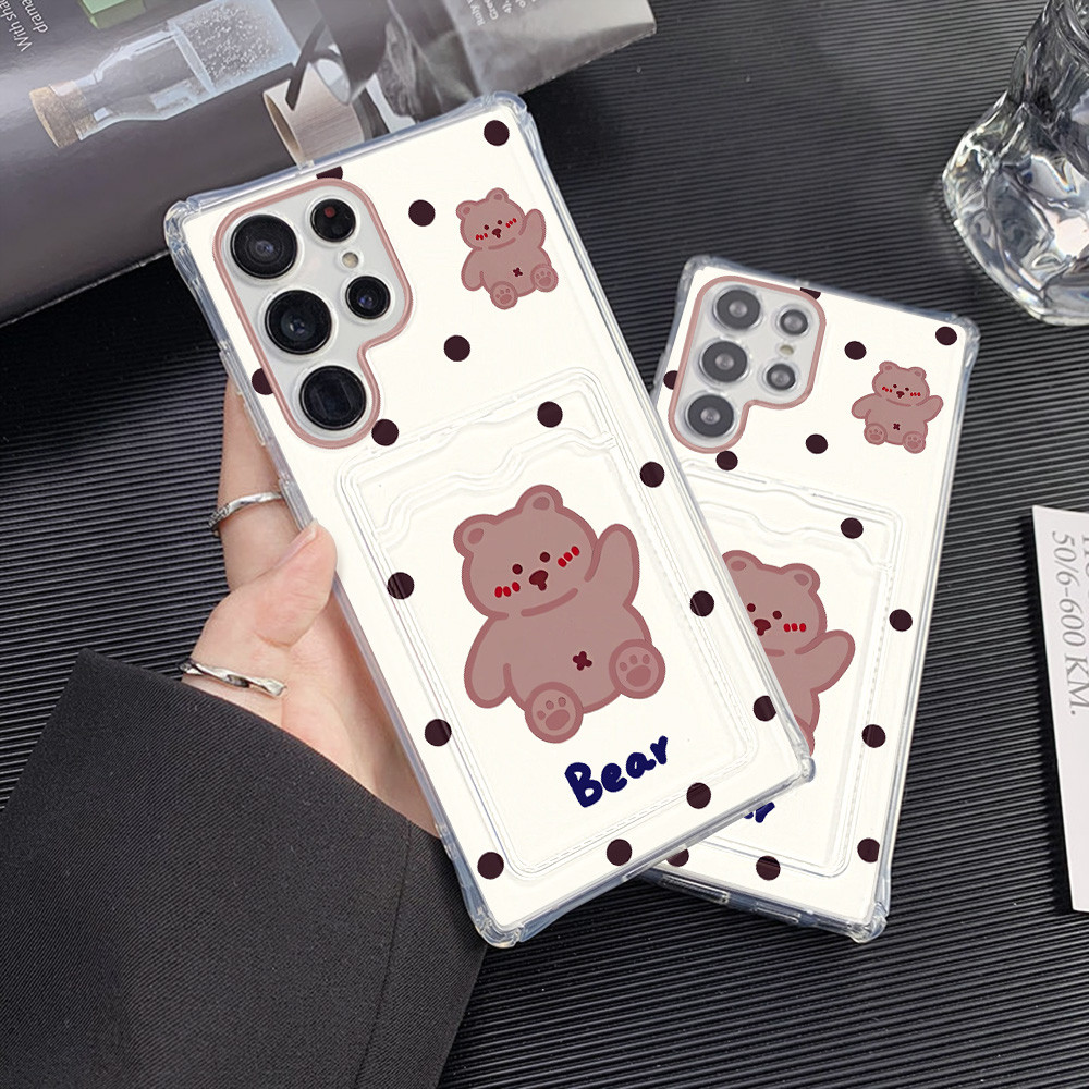 TPU ที่ใส่บัตรเคส For Samsung A17 A07 A55 A56 5G A26 A36 A16 A35 A05S A06 A54 A22 A25 A34 A53 A15 A73 A71 S24 Ultra FE - รูปที่ 7