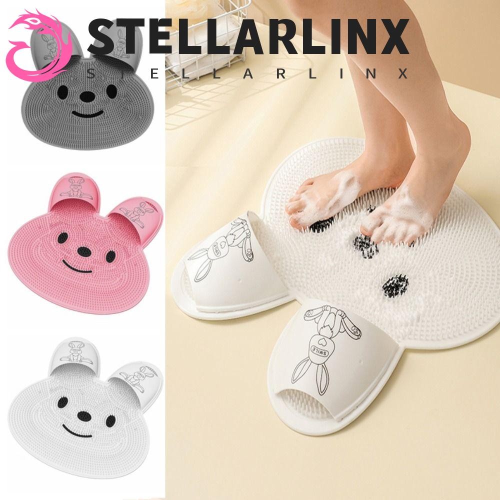 สเตลล่าrlinxแผ่นขัดเท้าอาบน้ํานวดสร้างสรรค์น่ารักแผ่นอาบน้ําทนทานครัวเรือนแฮนด์ฟรีพร้อมถ้วยดูดฟุตแผ่นขัดพื้นทําความสะอาดเท้