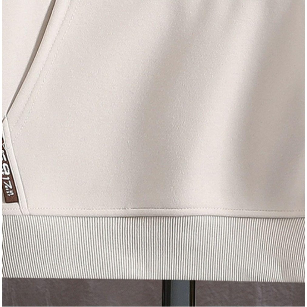 IELGY คลุมด้วยผ้าเหงื่อผู้ชายฤดูใบไม้ผลิและฤดูใบไม้ร่วงพิมพ์เย็บหลวมสบายๆแขนยาว - รูปที่ 7