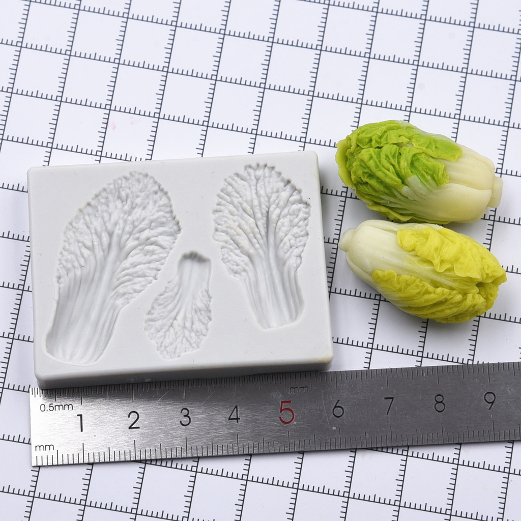 อัลตร้าเบาดินจำลองไมโคร DIY เรซิ่นดินกะหล่ำปลีซิลิโคนแม่พิมพ์ผักซิลิโคนแม่พิมพ์ - รูปที่ 3