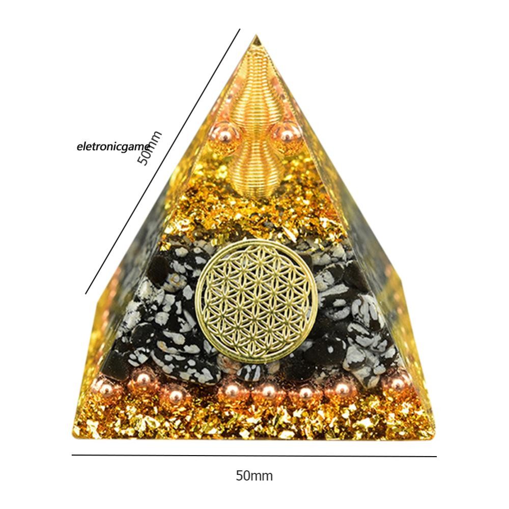 A# Crystals Epoxy Resin Orgonite Pyramid Orgone Energy Generator Healing Ornamen [eletronicgame.th]