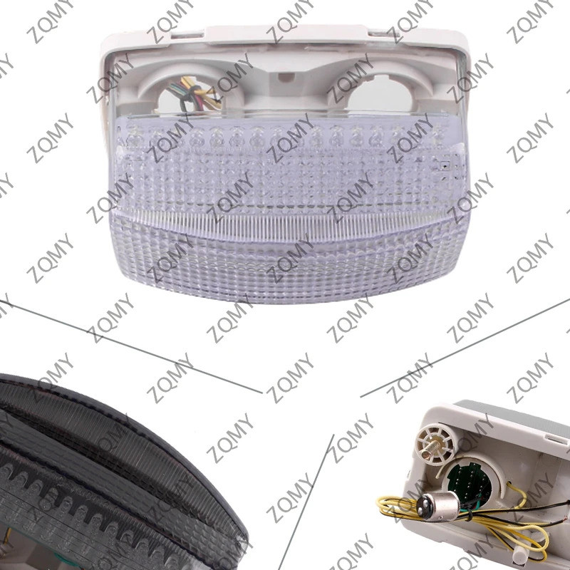 FZR1000 E-Mark LED รถจักรยานยนต์ w/ สัญญาณไฟท้ายด้านหลังหางไฟเบรกหยุดโคมไฟสำหรับ Yamaha FZR1000 fzr 