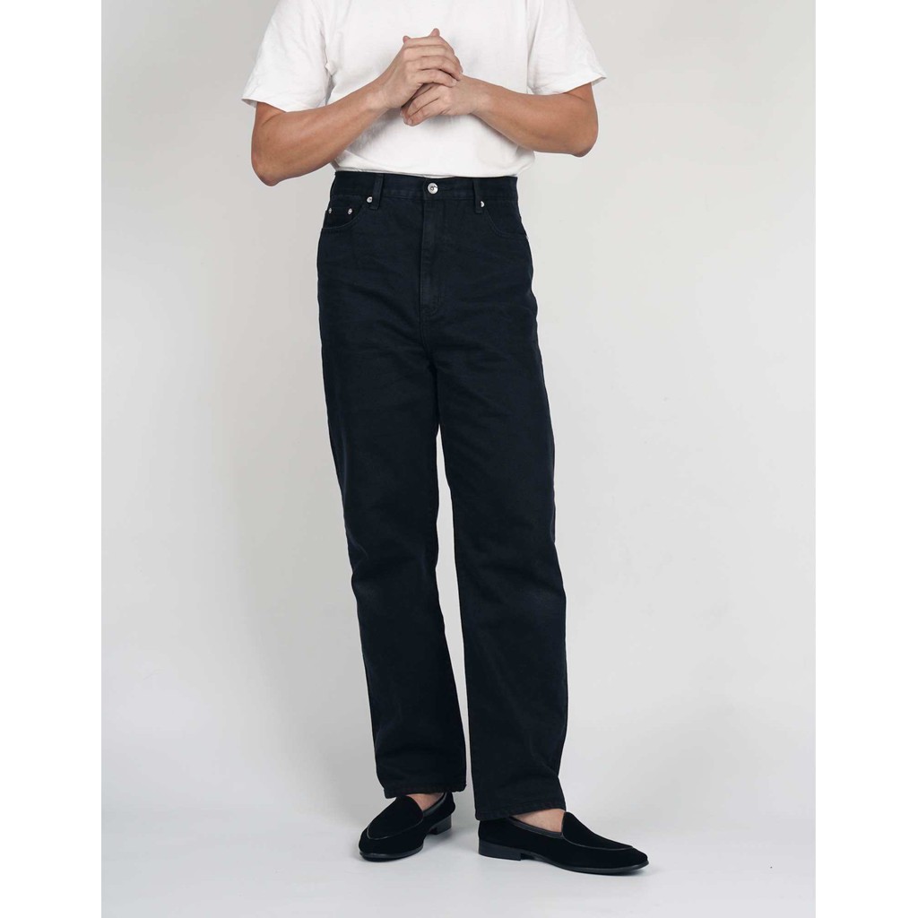 Contemp Jeans High-Rise Denim Black (Stone Wash) กางเกงยีนส์เอวสูงสีดำ