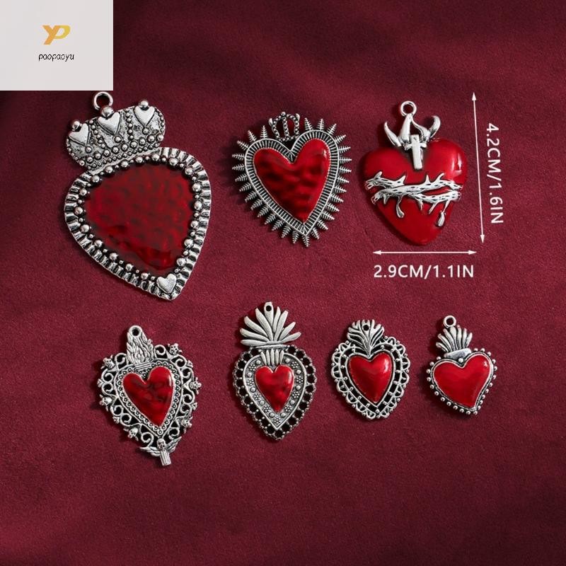 Ppy Punk สไตล์โครงกระดูกหัวใจ Charm แขวนจี้ DIY เครื่องประดับค้นหาสําหรับผู้หญิง