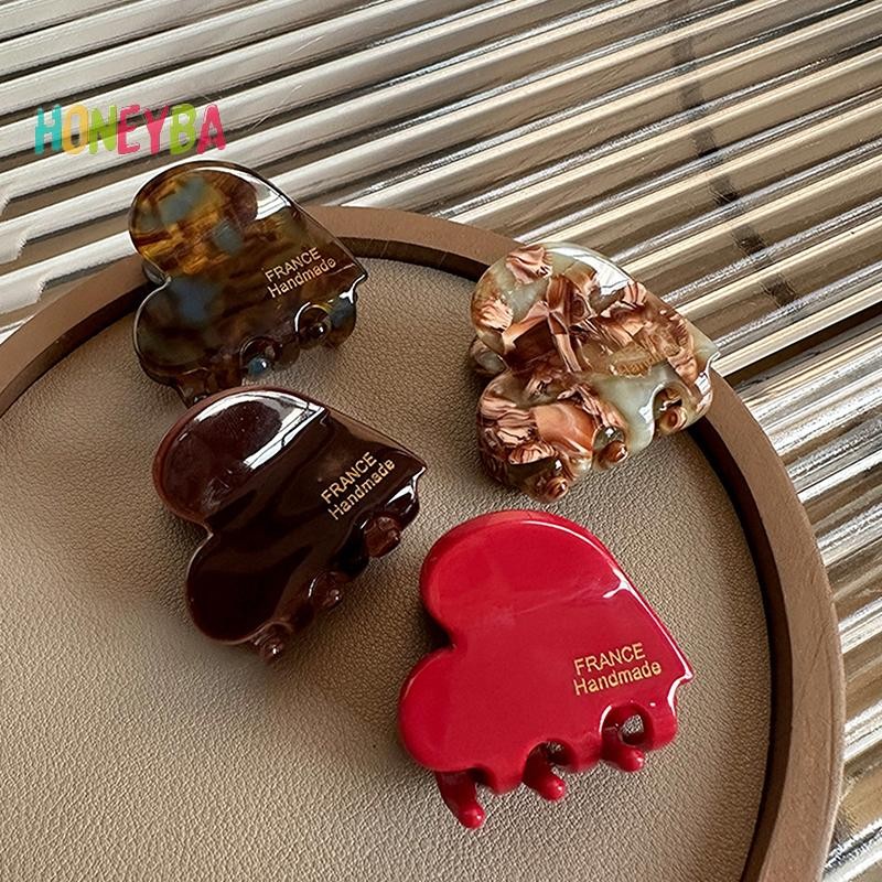 <Honeyba> สร้างสรรค์แฟชั่นหัวใจผมขนาดเล็กclaw Acetateกิ๊บติดผมสําหรับผู้หญิงสาวน่ารักรูปหัวใจกิ๊บติดผมเครื่องประดับผมของขวัญที่ดี ราคา ถูกที่สุด ดีลบีเคเค แกลเลอรีภาพที่ 5