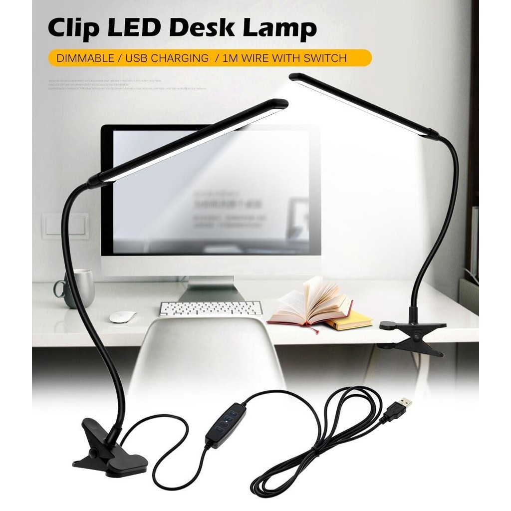 COZliv โคมไฟตั้งโต๊ะแบบหนีบ โคมไฟอ่านสือ LED ขั้วหลอดไฟ โคมไฟอ่านหนังสือ table lamp โคมไฟแบบหนีบ ปรับระดับได้รอบทิศทาง - รูปที่ 6