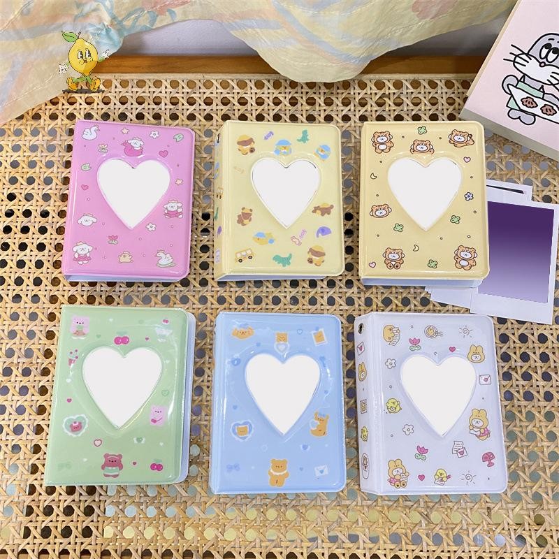 [mozh] อัลบั้มรูปน่ารัก 3 นิ้วหัวใจรักกลวงภาพกรณี เคป๊อป การ์ด เครื่องผูก ชื่อบัตรหนังสือผู้ถือโฟโต้การ์ด 36 กระเป๋า [TH]