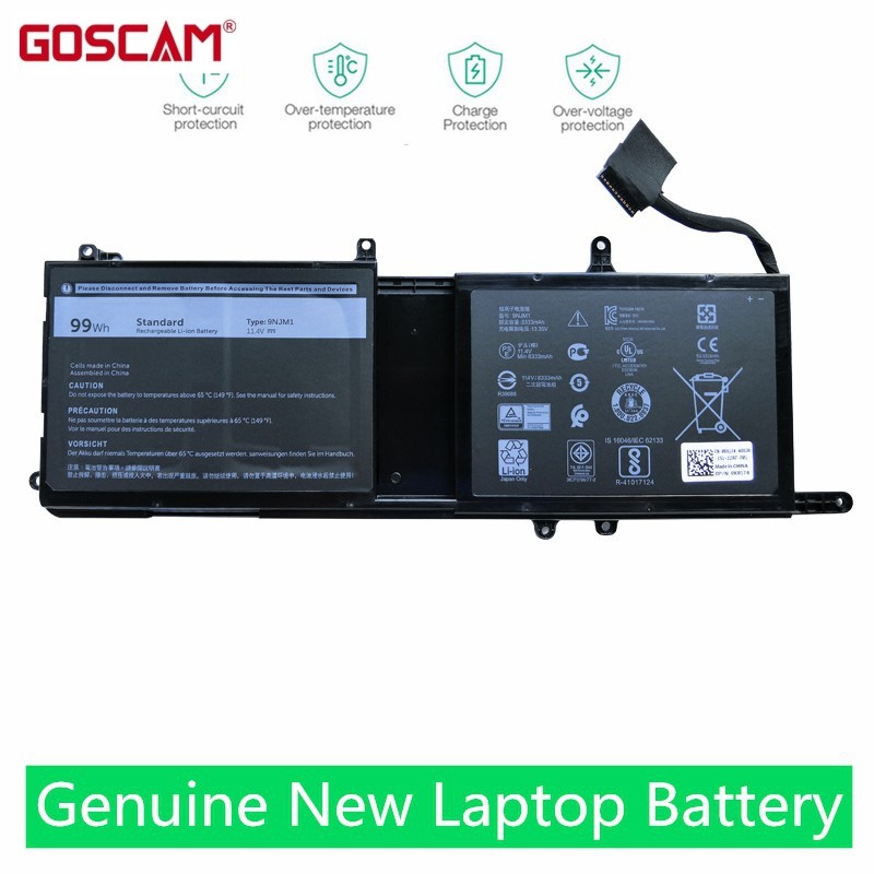 ✿9NJM1แบตเตอรี่เดิมใหม่สำหรับ Dell Alienware 15 R3 17 R4 Series Notebook 0546F