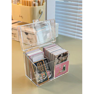 กล่องเก็บการ์ดแบบใส กล่องบรรจุการ์ด กล่องอะคริลิคใส สําหรับโปสการ์ด รูปภาพ กันน้ำ ป้องกันฝุ่น การจัดเก็บมัลติฟังก์ชั่
