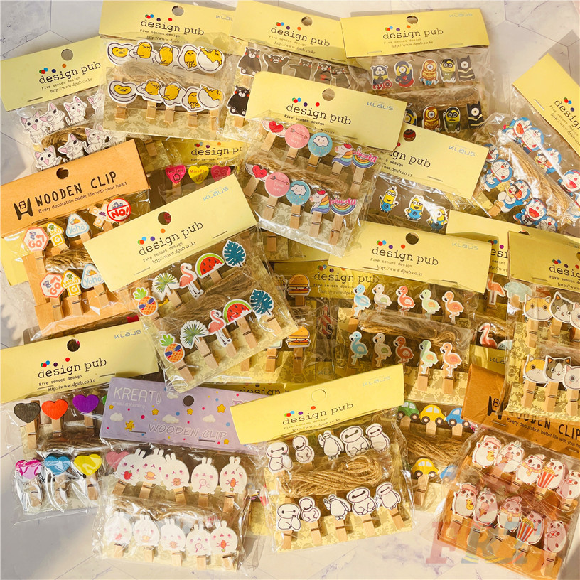 10ชิ้น/เซ็ต ❤ คลิปการ์ตูน ❤ 3.5*0.7เซนติเมตรมินิคลิป ทําเอง อุปกรณ์หัตถกรรมคลิปภาพโปสการ์ดคลิป
