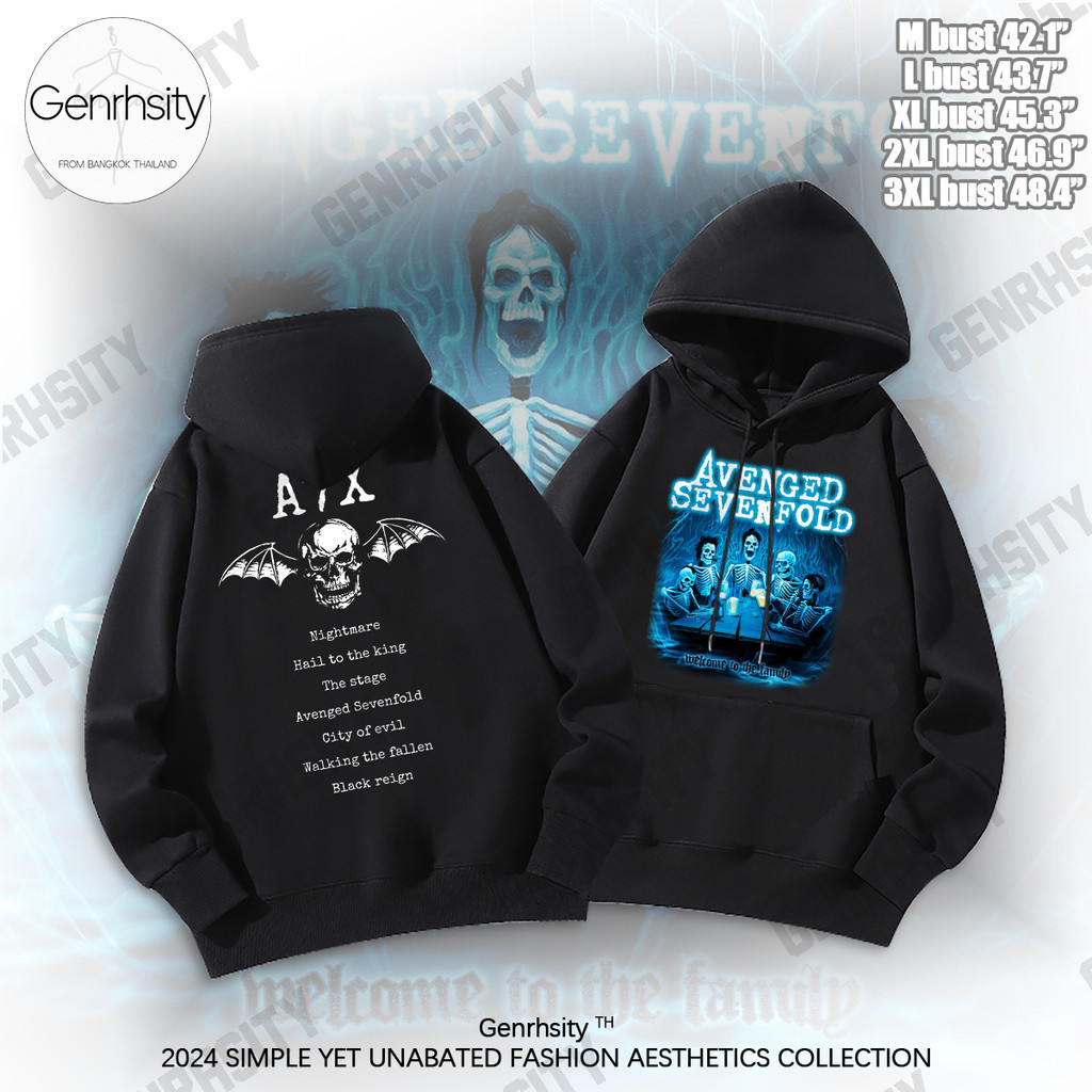 💗พร้อมส่ง💘 เสื้อฮู้ด A7x เสื้อกันหนาวลําลอง มีฮู้ด ผ้าฝ้าย ลาย Hoodie Y2k Avenged Sevenfold สําหรับผ