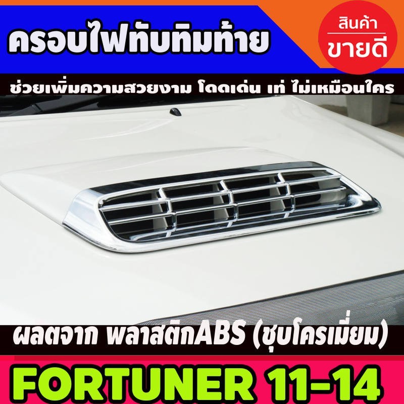 คิ้วขอบสกู๊ป Scoop ชุบโครเมี่ยม TOYOTA FORTUNER 2011-2014 A - รูปที่ 3