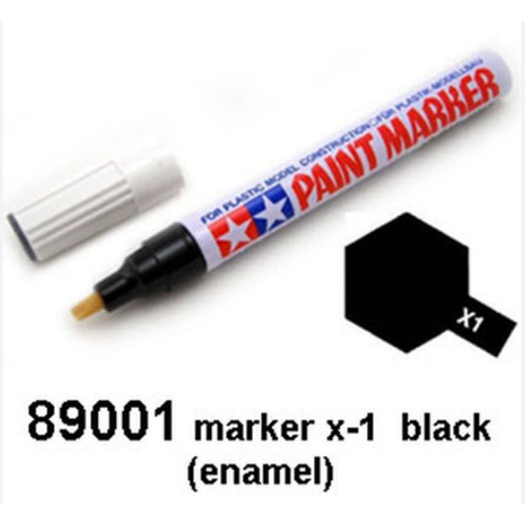 tamiya 89001 paint marker enamel x-1 black ดำ (เงา)
