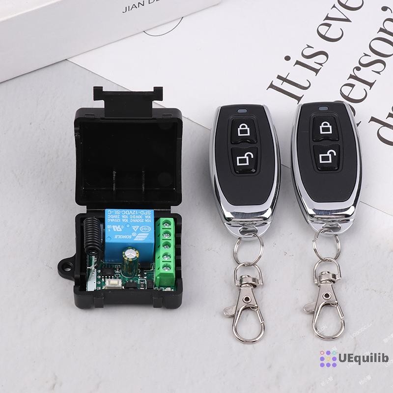 Uequilib Universal Gate รีโมทคอนโทรล 12V RF 433 Mhz สอบถามรหัสรีเลย์ตัวรับสัญญาณ DIY โมดูลสําหรับโรงรถประตู LED แสงใหม่