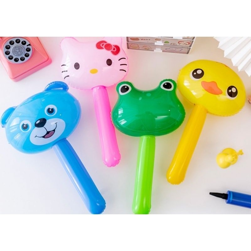 ค้อนตุ๊กตาเป่าลม มีกระดิ่งด้านใน สุ่มลาย - รูปที่ 4