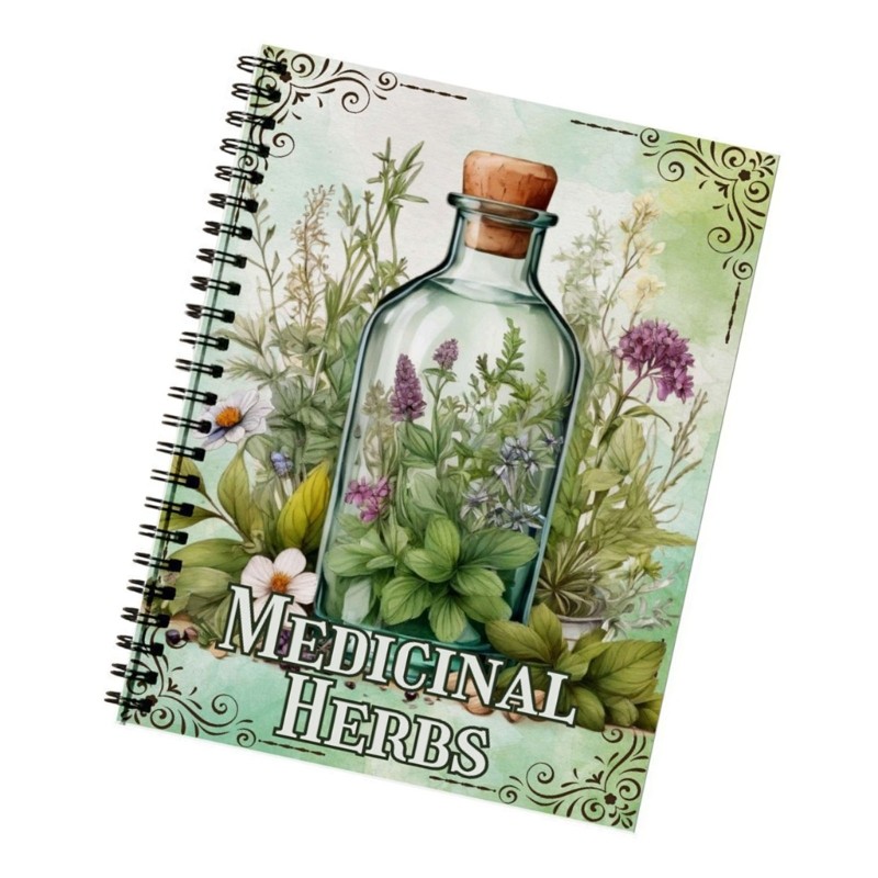 Top Herbal Journal Twin Wire Binding Guide Book สมุนไพร Study กระดาษคู่มือพืชสมุนไพร Study Guide Boo