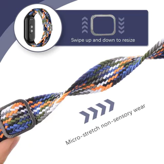 สายไนล่อนถักสำหรับ for Mi Band 10 9 8 อุปกรณ์เสริมสายรัดข้อมือแบบยืดหยุ่นสำหรับ for Smartwatch Xiaomi Mi Band 7 6 5 4 3