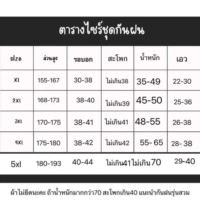 ชุดเสื้อคลุมและกางเกงกันฝน ชายหญิง thumbnail 10
