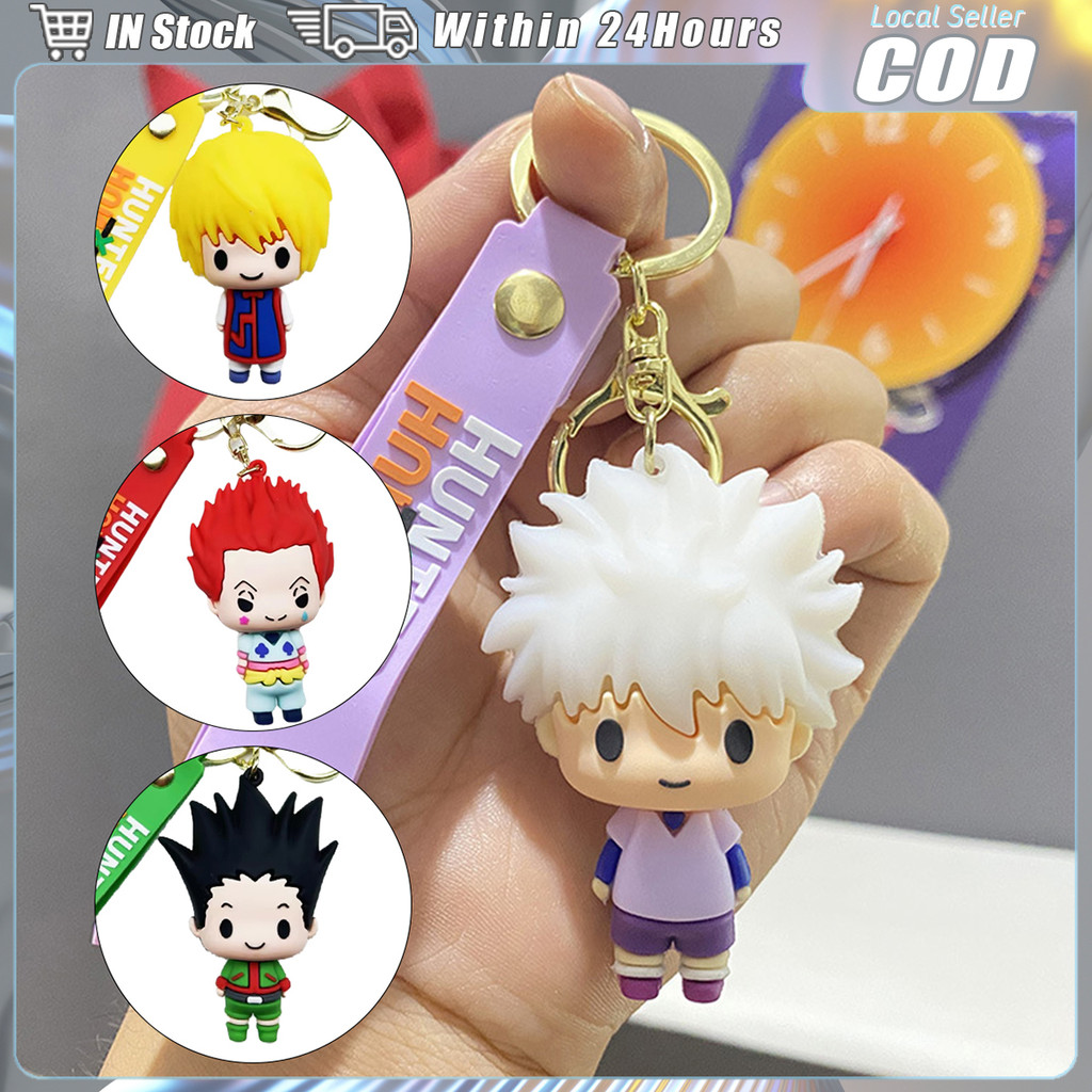 Anime HUNTER X HUNTER พวงกุญแจจี้ตุ๊กตาการ์ตูนแขวนพวงกุญแจรถ Kurapika Killua Zoldyck จี้ตุ๊กตา
