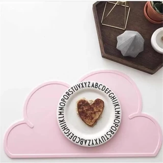 JUONUYIE แผ่นซิลิโคน, Cloud Shape กันน้ําเด็ก Place Mat, แบบพกพาทําความสะอาดง่ายลื่นฉนวนกันความร้อนแผ่นอาหารเย็น Gadget ครัว
